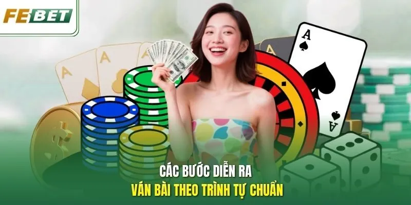 Các bước diễn ra ván bài theo trình tự chuẩn