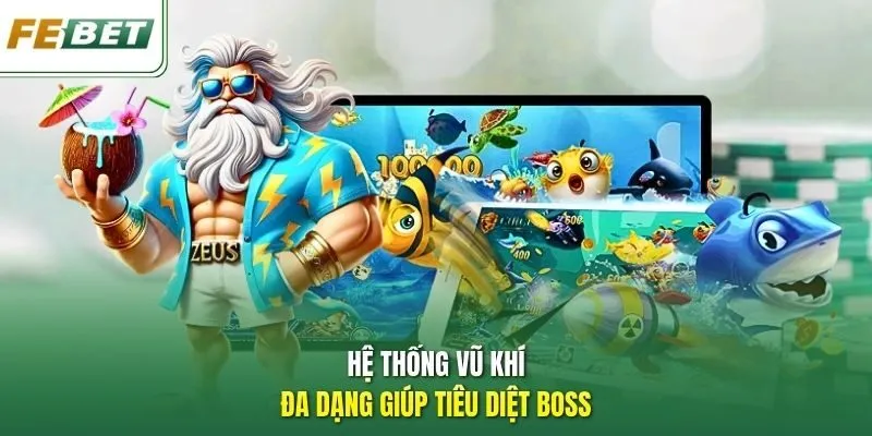 Hệ thống vũ khí đa dạng giúp tiêu diệt boss